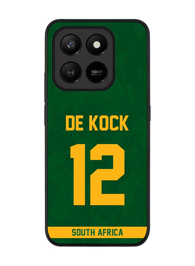 For Honor X7d 4G / X7d 5G / 400 Smart Case,Slim fit Camera Protection, Shockproof Thin Phone cover  - South Africa Quinton de Kock, Jersey No 12